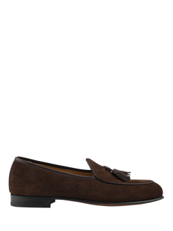 Jones Bootmaker Camillo Suede Tassel Loafers, Brown