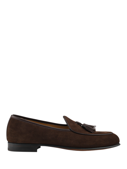 Jones Bootmaker Camillo Suede Tassel Loafers, Brown