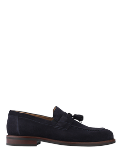 Jones Bootmaker Rodrigo Wide Fit SuedeTassel Loafers, Navy