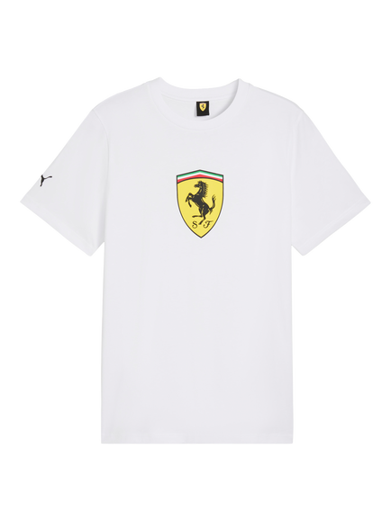 PUMA Ferrari Cotton Blend Regular Fit Short Sleeve T-Shirt, Puma White, Puma White
