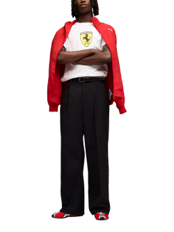 PUMA Ferrari Cotton Blend Regular Fit Short Sleeve T-Shirt, Puma White - view 2, Puma White