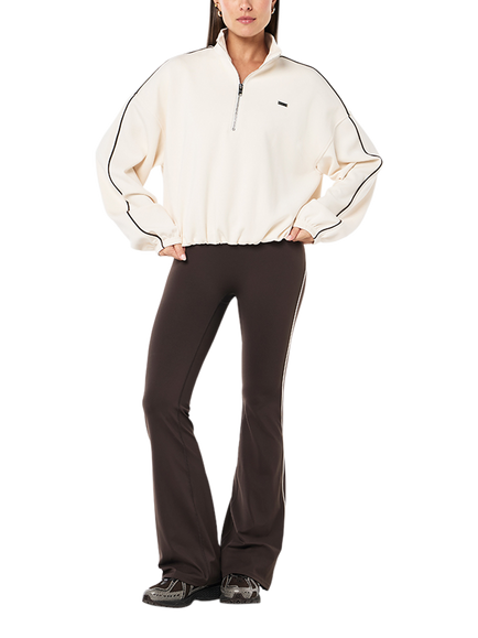 P.E Nation Precision Half Zip Fleece Top, Whisper White - view 2, Whisper White