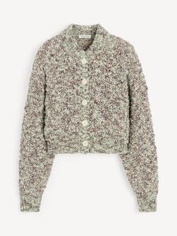 By Malene Birger Gianna Textured Wool/Cotton Tweed Cardigan, Seacrest, Seacrest
