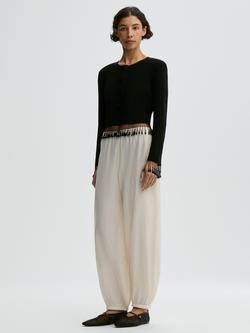 By Malene Birger Shelly Beaded Fringe Cardigan, Black - view 2, Black