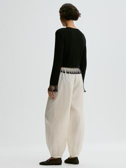 By Malene Birger Shelly Beaded Fringe Cardigan, Black - view 2, Black