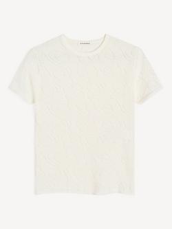 By Malene Birger Brit Textured T-Shirt, Soft White, Soft White