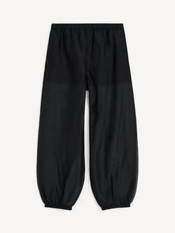 By Malene Birger Lumas Tailored Silk Blend Organza Trousers, Black, Black