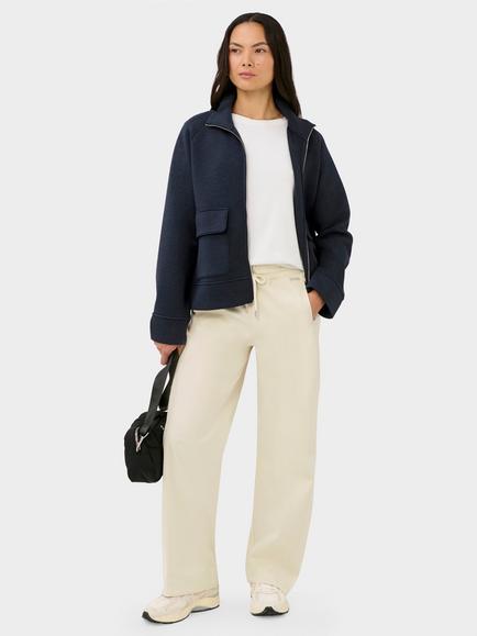 Sweaty Betty Wind Down Patch Pocket Zip Through - view 2, Mid Blue