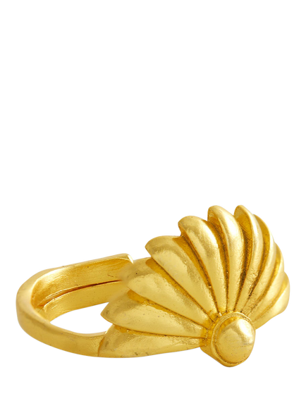 Ottoman Hands Chantal Gold Stacking Ring, Gold, Gold