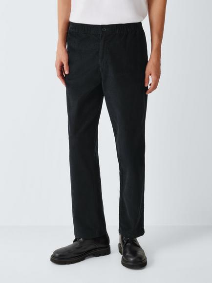 John Lewis Straight Corduroy Trousers, Anthracite, Anthracite