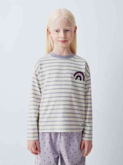 John Lewis Kids' Icon Stars and Stripes Long Sleeve T-Shirt, Pack of 2, Multi - view 2, Multi