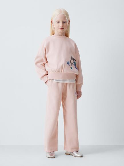 John Lewis Kids' Star Sequinned Jumper, Multi - view 2, Multi