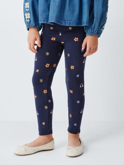 John Lewis Kids' Icon Leggings, Blue, Blue