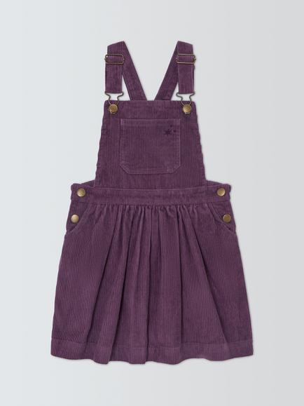 John Lewis Kids' Corduroy Pinafore, Purple, Purple