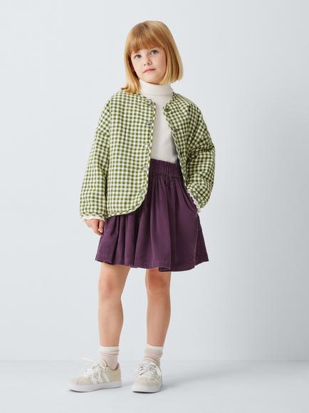 John Lewis Kids' Corduroy Skirt, Purple - view 2, Purple