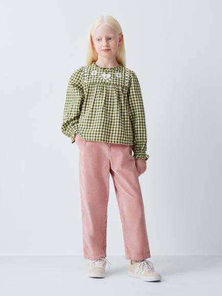 John Lewis Kids' Corduroy Trousers, Pink - view 2, Pink