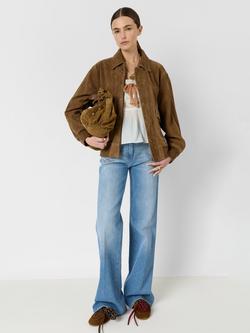 Gerard Darel Tacha Pure Suede Jacket, Taupe, Taupe