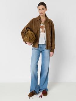 Gerard Darel Tacha Pure Suede Jacket, Taupe - view 2, Taupe