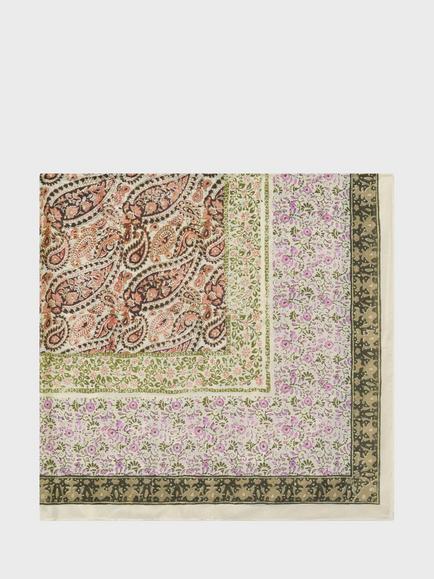 Gerard Darel Cadillac Paisley Pure Silk Scarf, Multi, Multi