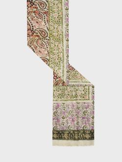 Gerard Darel Cadillac Paisley Pure Silk Scarf, Multi - view 2, Multi