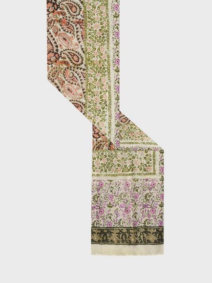 Gerard Darel Cadillac Paisley Pure Silk Scarf, Multi - view 2, Multi
