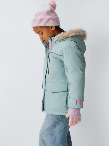 John Lewis Kids' Ombre Bobble Hat & Gloves Set, Multi, Multi
