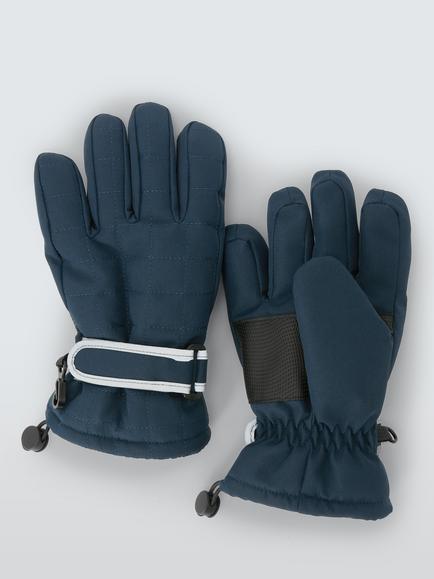 John Lewis Kids' Quilted Ski Gloves, Navy, Navy