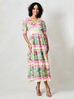 Hope & Ivy The Larysa Floral Tea Dress, Multi, Multi