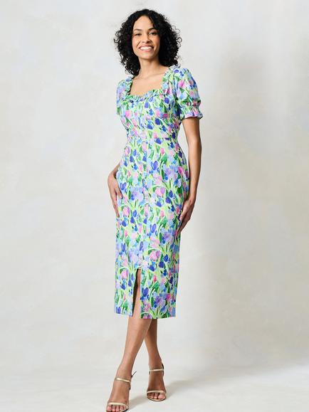 Hope & Ivy The Remi Floral Pencil Dress, Multi - view 2, Multi