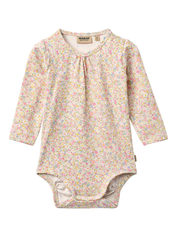 WHEAT Baby Liv Long Sleeve Bodysuit, Blush Flower, Blush Flower