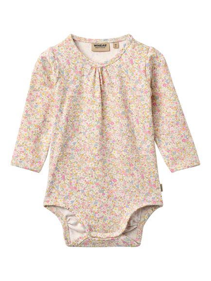 WHEAT Baby Liv Long Sleeve Bodysuit, Blush Flower, Blush Flower
