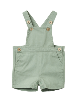 WHEAT Baby Erik Canvas Dungarees, Teal Water, Teal Water