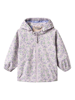 WHEAT Baby Floral Waterproof Rain Coat, Lilac Petunias, Lilac Petunias