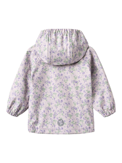 WHEAT Baby Floral Waterproof Rain Coat, Lilac Petunias - view 2, Lilac Petunias