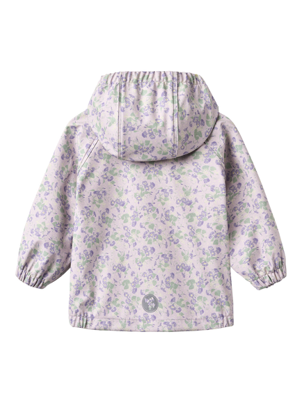 WHEAT Baby Floral Waterproof Rain Coat, Lilac Petunias - view 2, Lilac Petunias