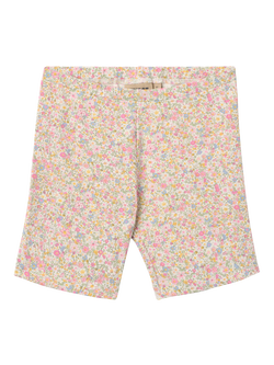 WHEAT Kids' Anne Printed Bike Shorts, Blush Flower, Blush Flower