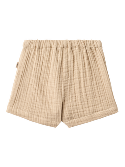 WHEAT Baby Luca Textured Shorts, Warm Sand - view 2, Warm Sand