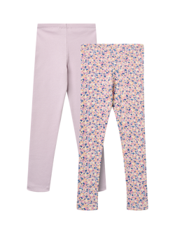 WHEAT Kids' Jules Leggings, Pack of 2, Pink/Blue - view 2, Pink/Blue