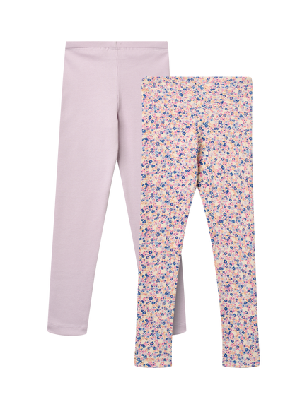 WHEAT Kids' Jules Leggings, Pack of 2, Pink/Blue - view 2, Pink/Blue