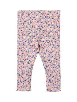 WHEAT Baby Floral Jersey Leggings, Pink/Blue - view 2, Pink/Blue