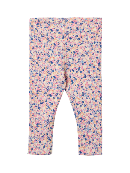WHEAT Baby Floral Jersey Leggings, Pink/Blue - view 2, Pink/Blue