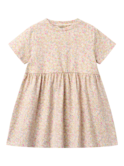 WHEAT Kids' Anna Short Sleeve Floral Dress, Blush, Blush