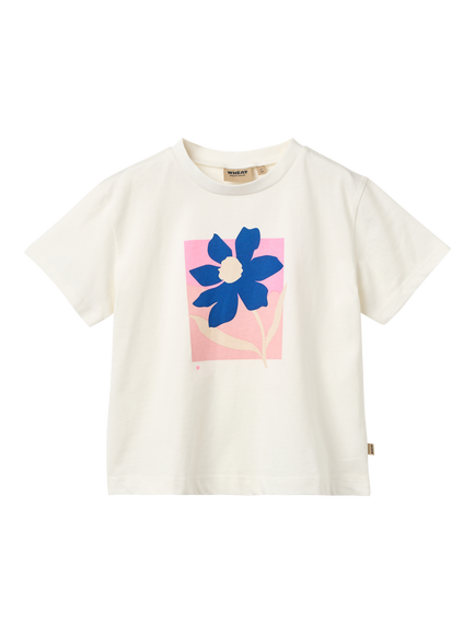 WHEAT Kids' Mirsa Short Sleeve Graphic Print T-Shirt, Clous, Cloud