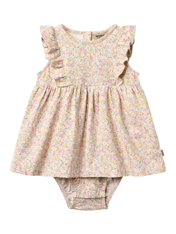 WHEAT Baby Ruffle Romper Dress, Blush Flower, Blush Flower