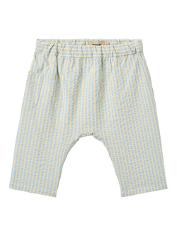 WHEAT Baby Henry Textured Stripe Trousers, Summer Sky, Summer Sky