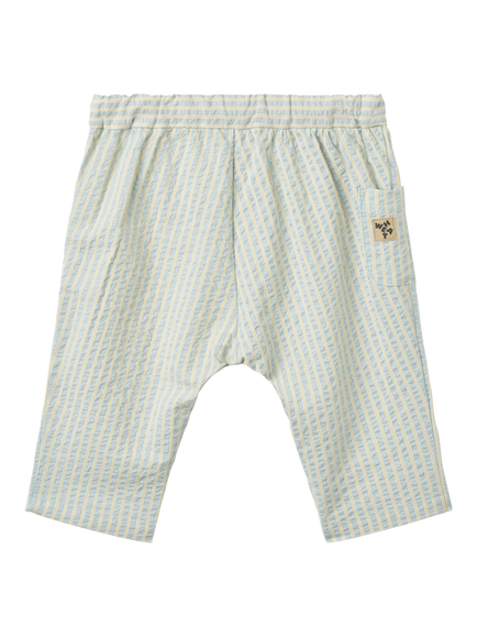 WHEAT Baby Henry Textured Stripe Trousers, Summer Sky - view 2, Summer Sky