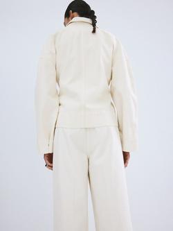 Mango Oversized Lapel Belted Cotton Trench Coat, Off White - view 2, Off White