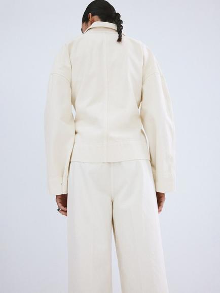 Mango Oversized Lapel Belted Cotton Trench Coat, Off White - view 2, Off White