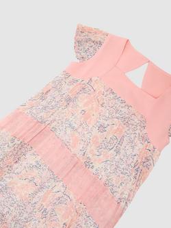 Reiss Kids' Natasha Square Neck Abstract Print Jumpsuit, Pink - view 2, Pink