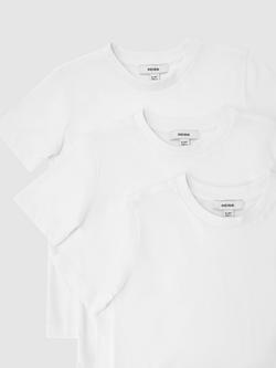 Reiss Kids' Bless Cotton T-Shirt, Pack of 3, White - view 2, White